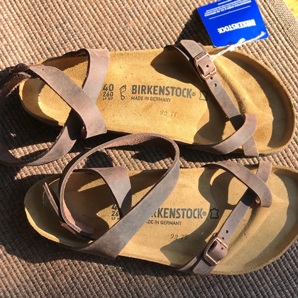 New Birkenstock Yara Oiled Leather Habana size 40